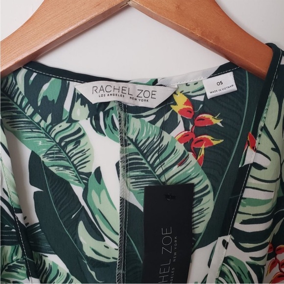 NWT Rachel Zoe Palm Leaf Kimono Duster Swim Cover Caftan OS - Picture 10 of 10